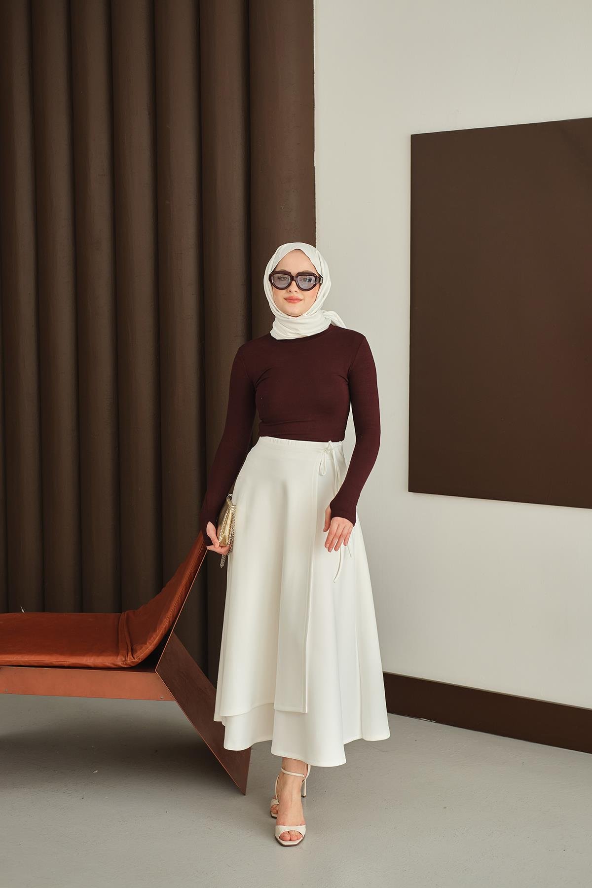 Parmak Geçirmeli Body Bordo