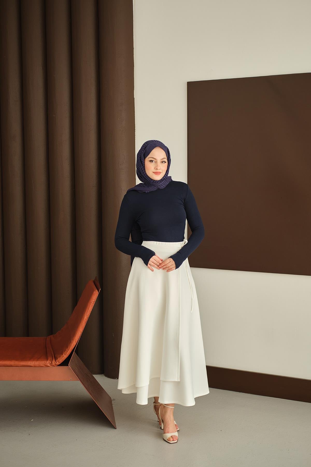 Parmak Geçirmeli Body Lacivert