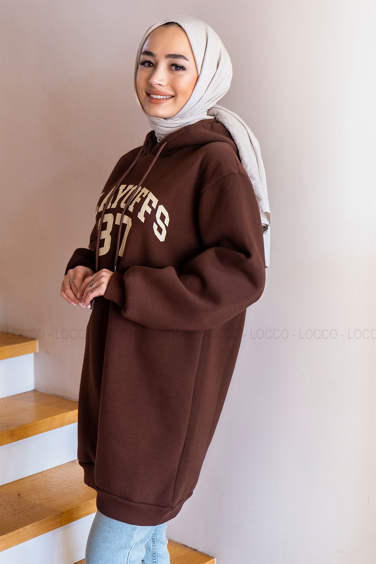 Uygun Fiyatlı PLAYOFFS 87 BASKILI SWEAT KAHVERENGI | Loccomoda.com 