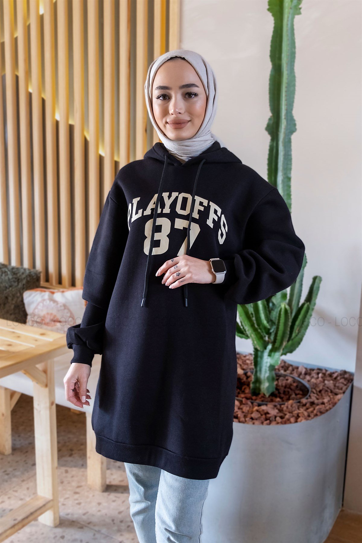 Uygun Fiyatlı PLAYOFFS 87 BASKILI SWEAT SIYAH | Loccomoda.com 