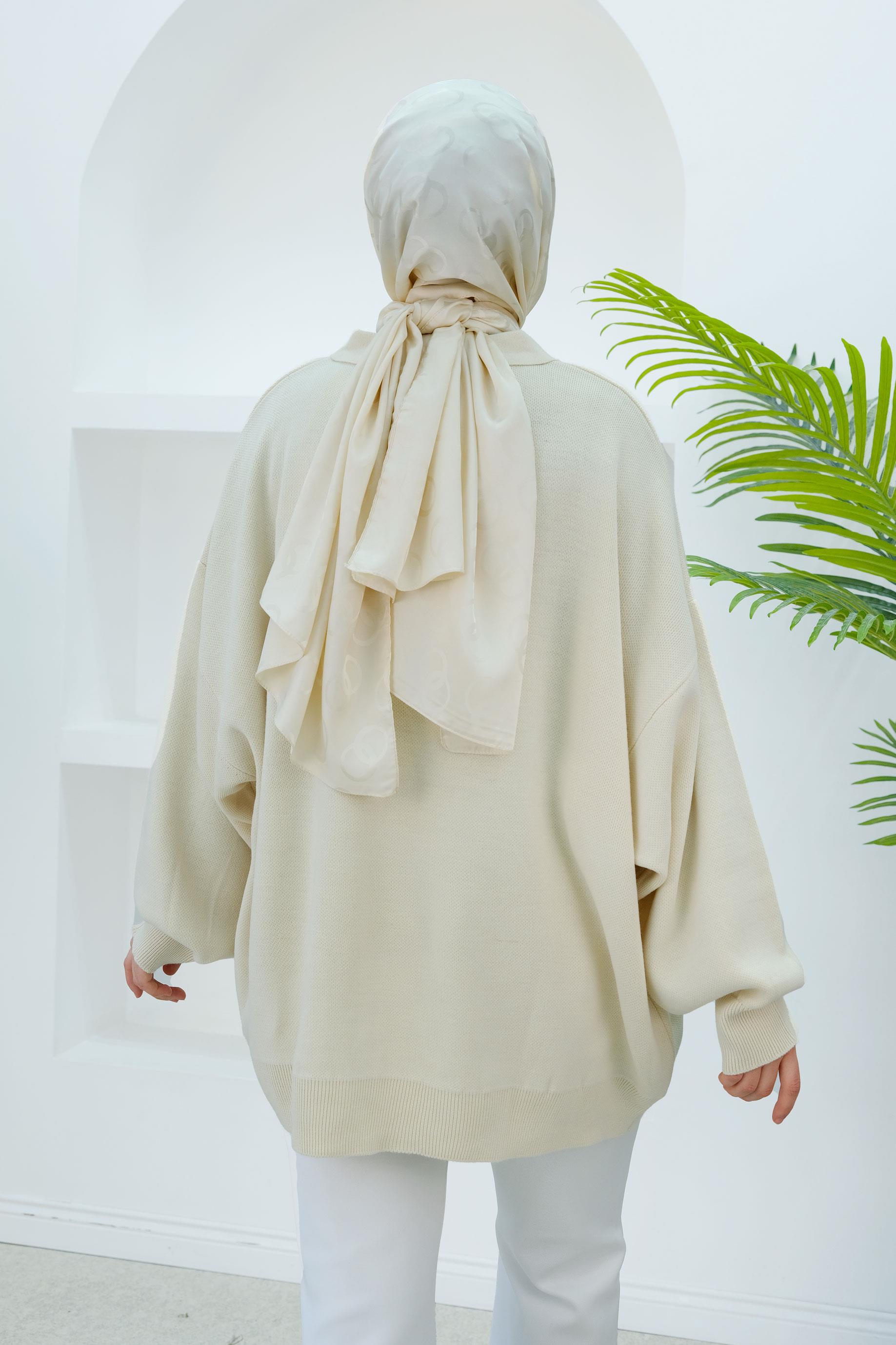 Polo Yaka Tunik Krem