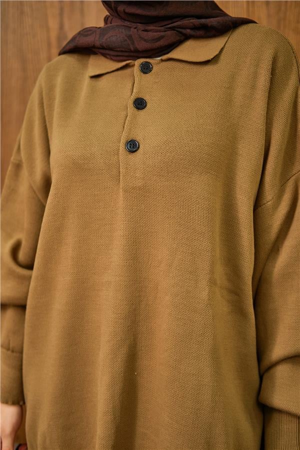 Polo Yaka Tunik Vizon