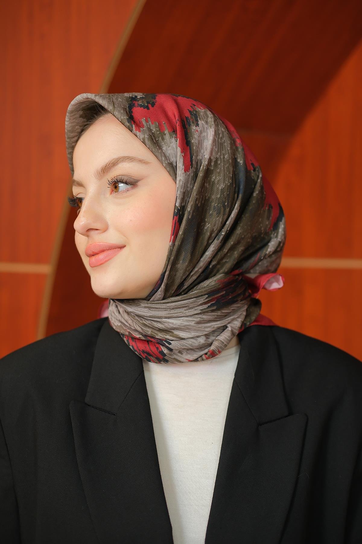 Prizma Soft Şal Bordo