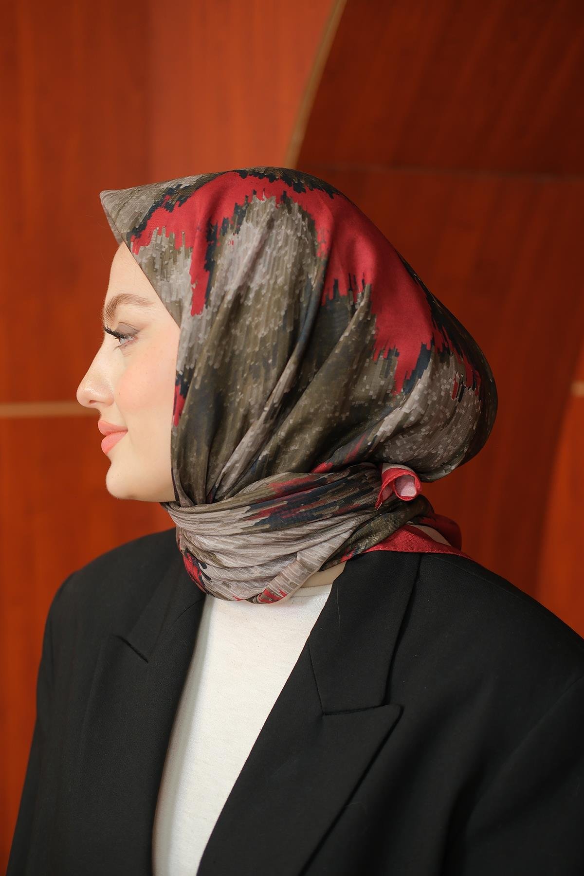 Prizma Soft Şal Bordo