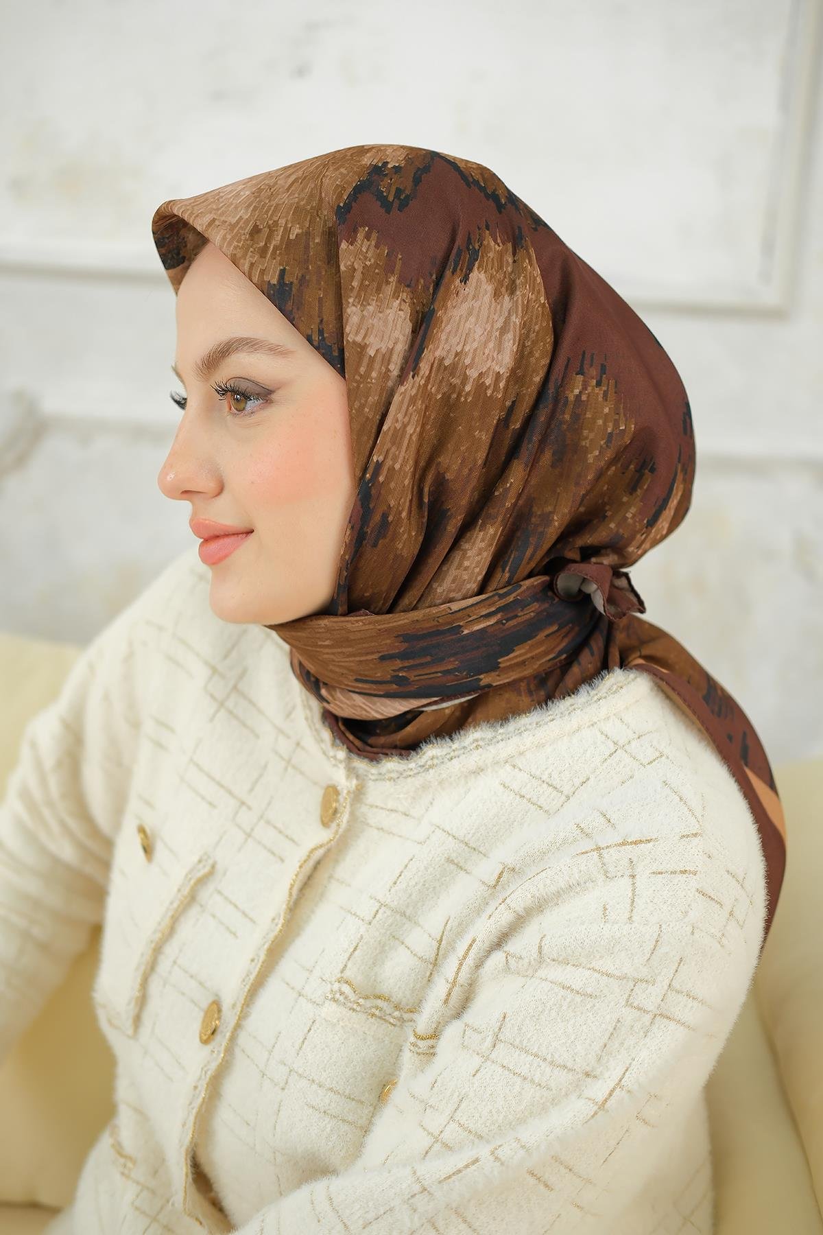 Prizma Soft Şal Kahverengi