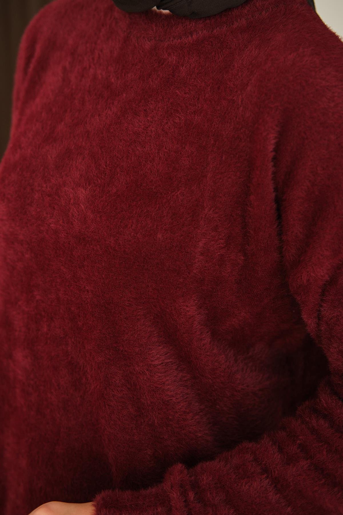 Püsküllü Tunik Bordo