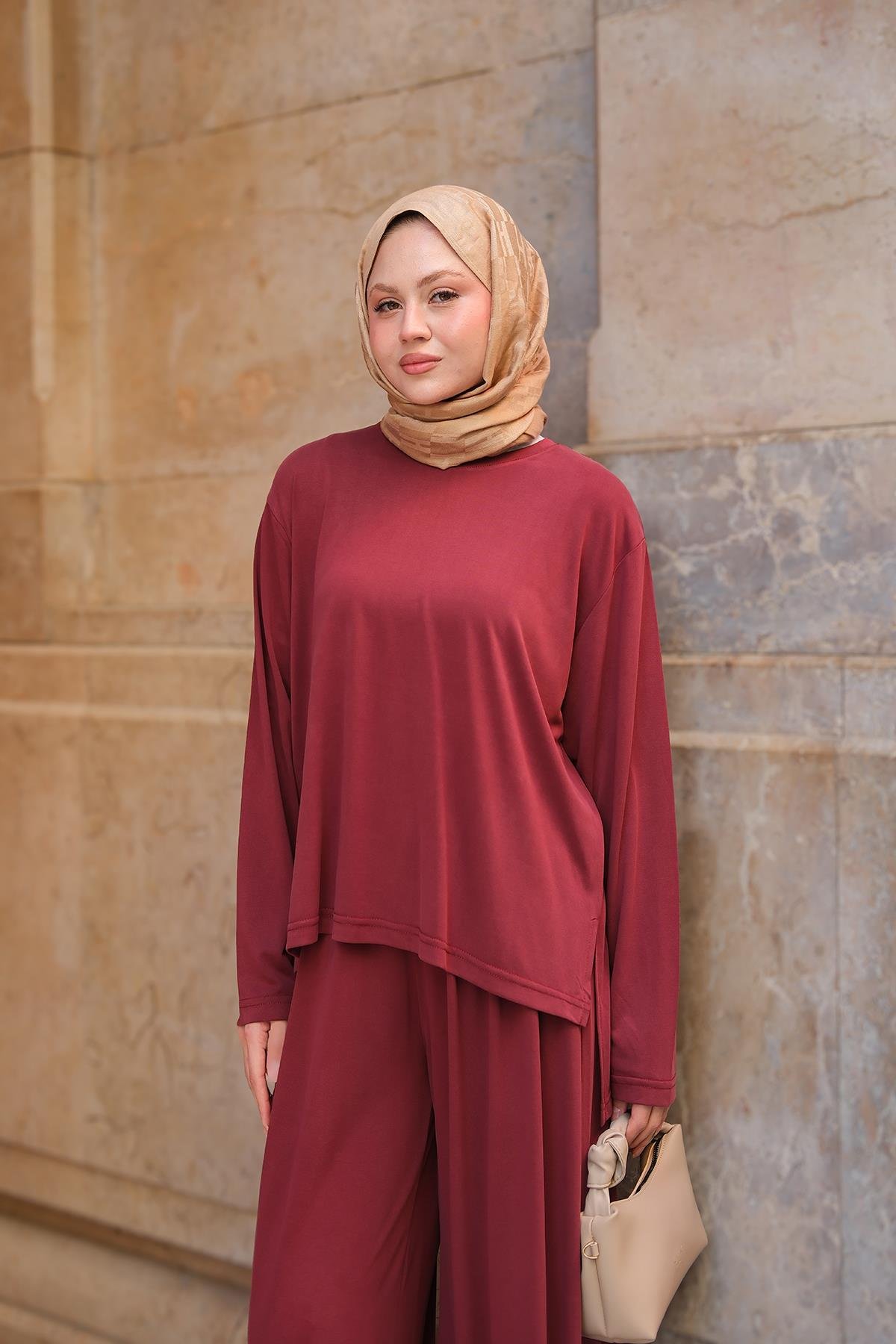 Rise Jarse Dökümlü Takım Bordo