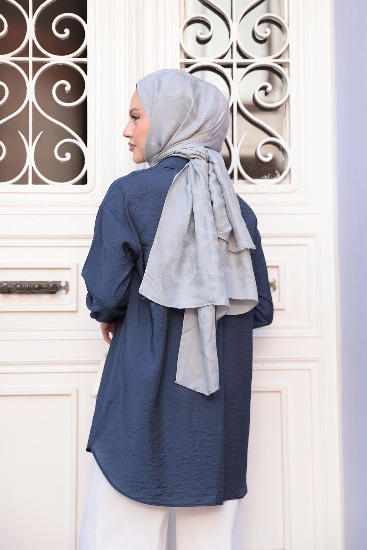 Rita Kraş Gömlek Lacivert