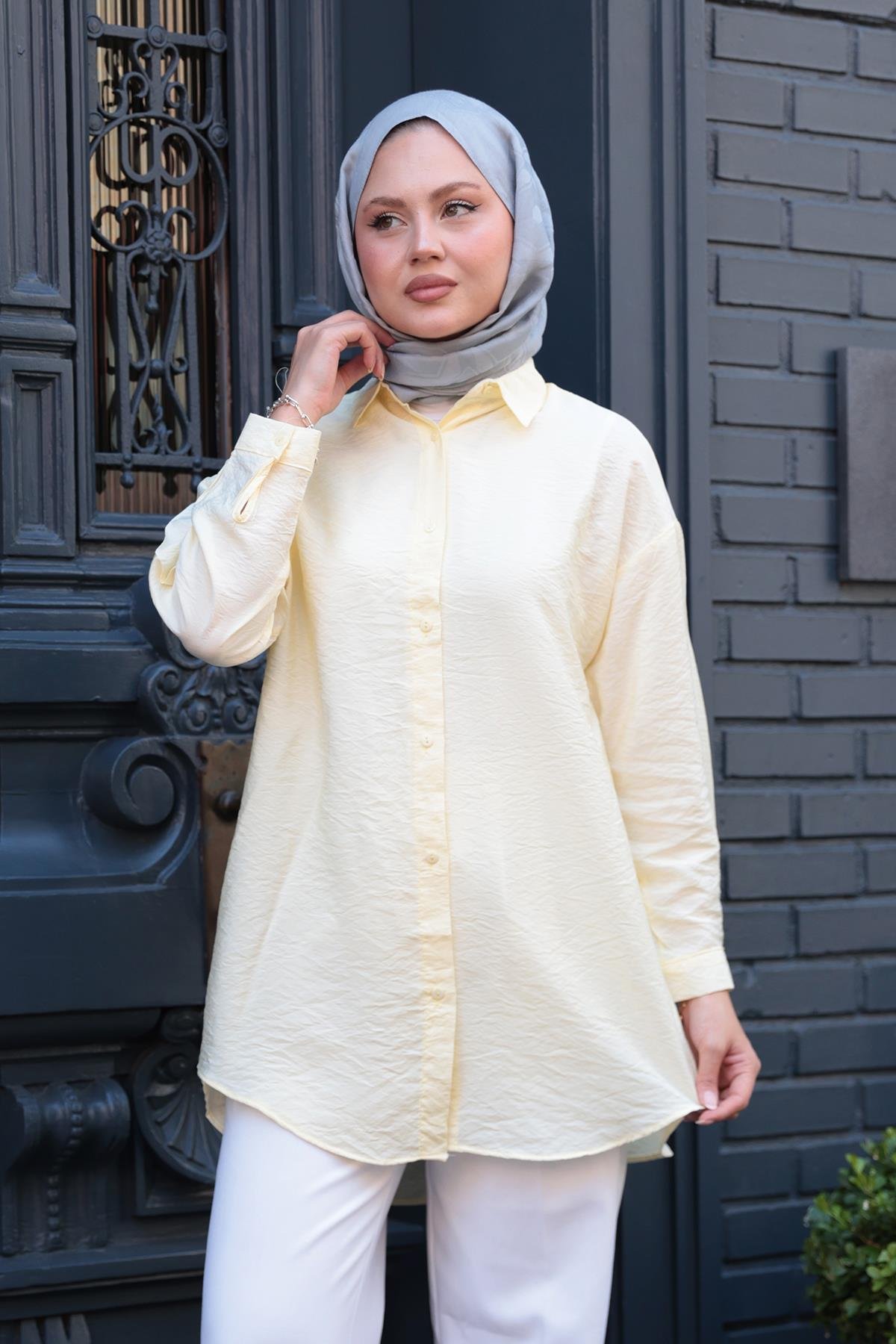 Rita Kraş Gömlek Sarı