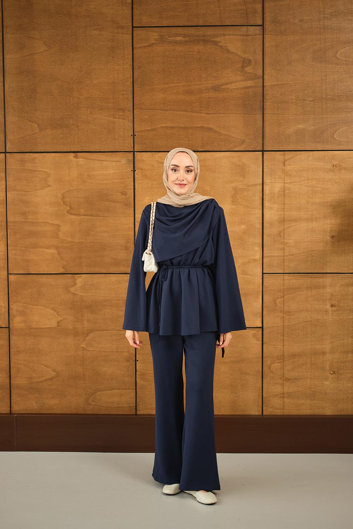Şal Detay Takım Lacivert