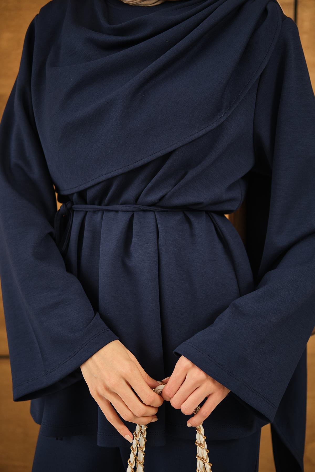 Şal Detay Takım Lacivert