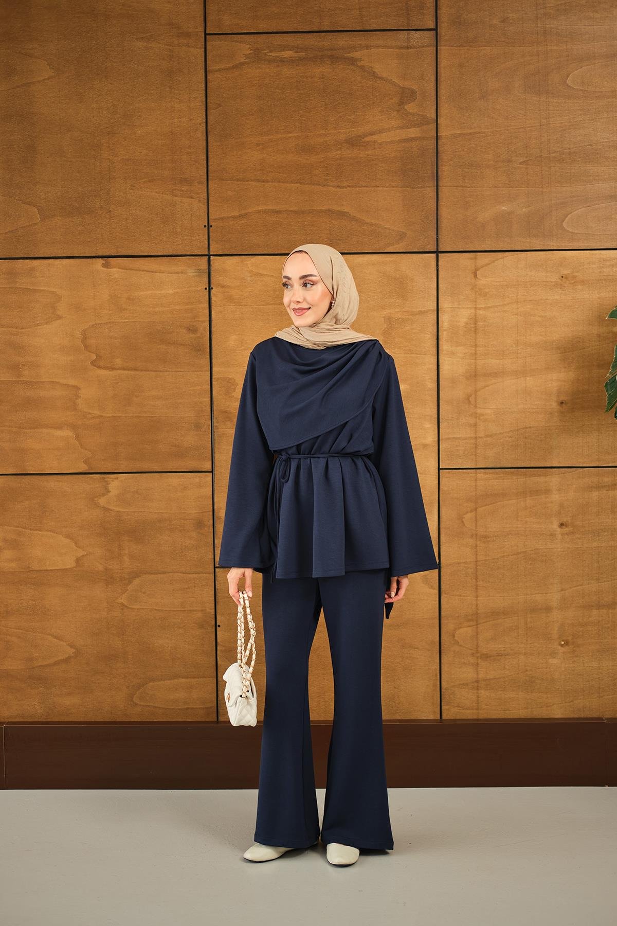 Şal Detay Takım Lacivert