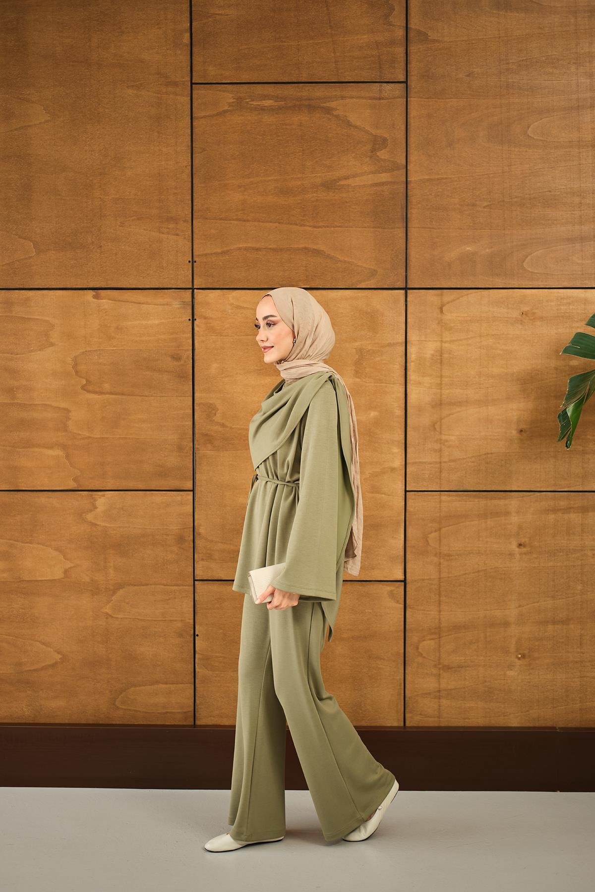 Şal Detay Takım Yeşil