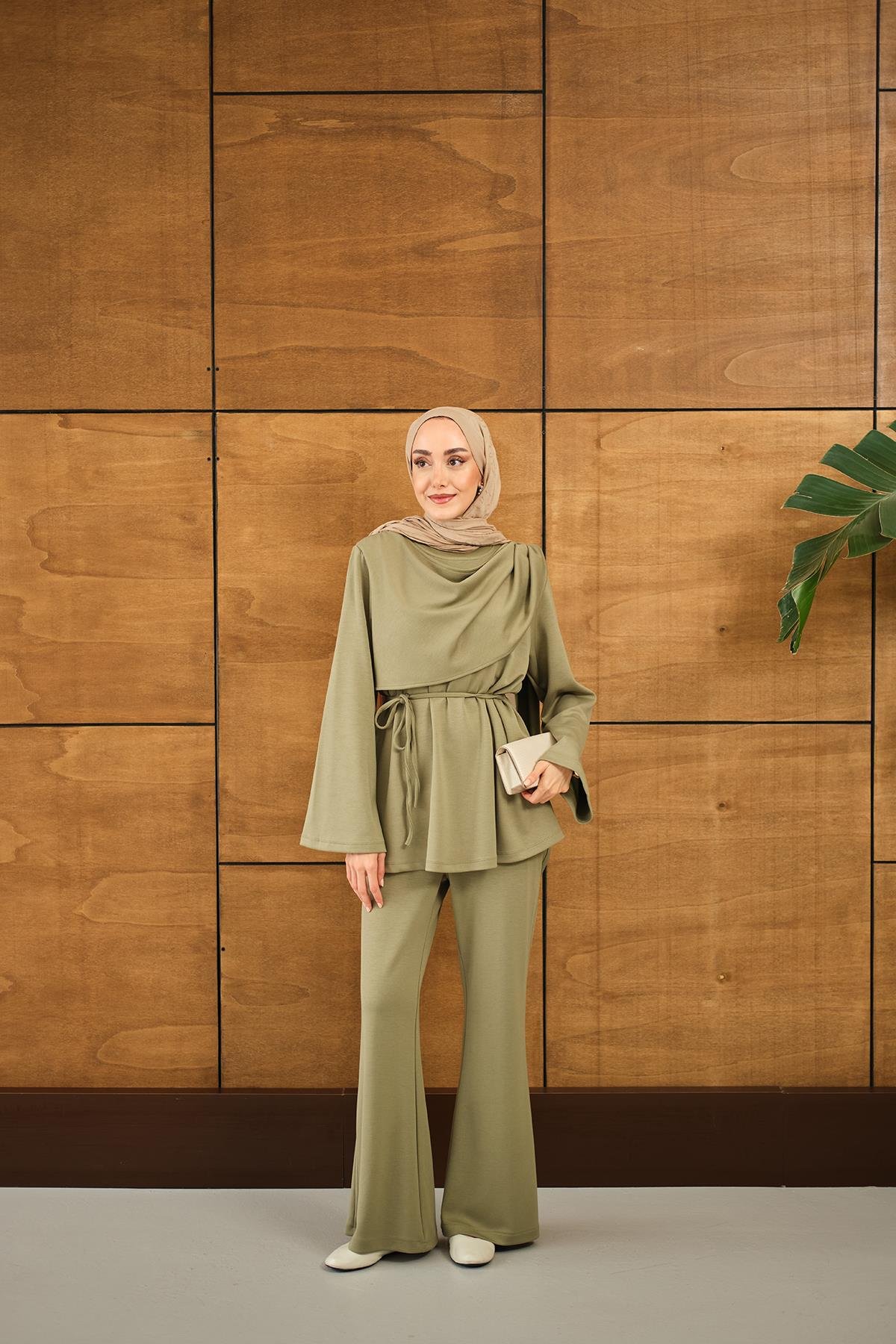 Şal Detay Takım Yeşil