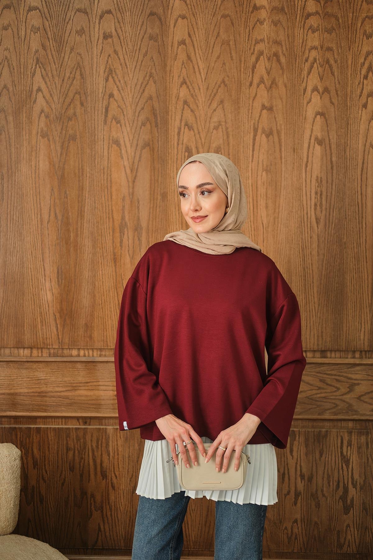 Salaş Düz Body Bordo