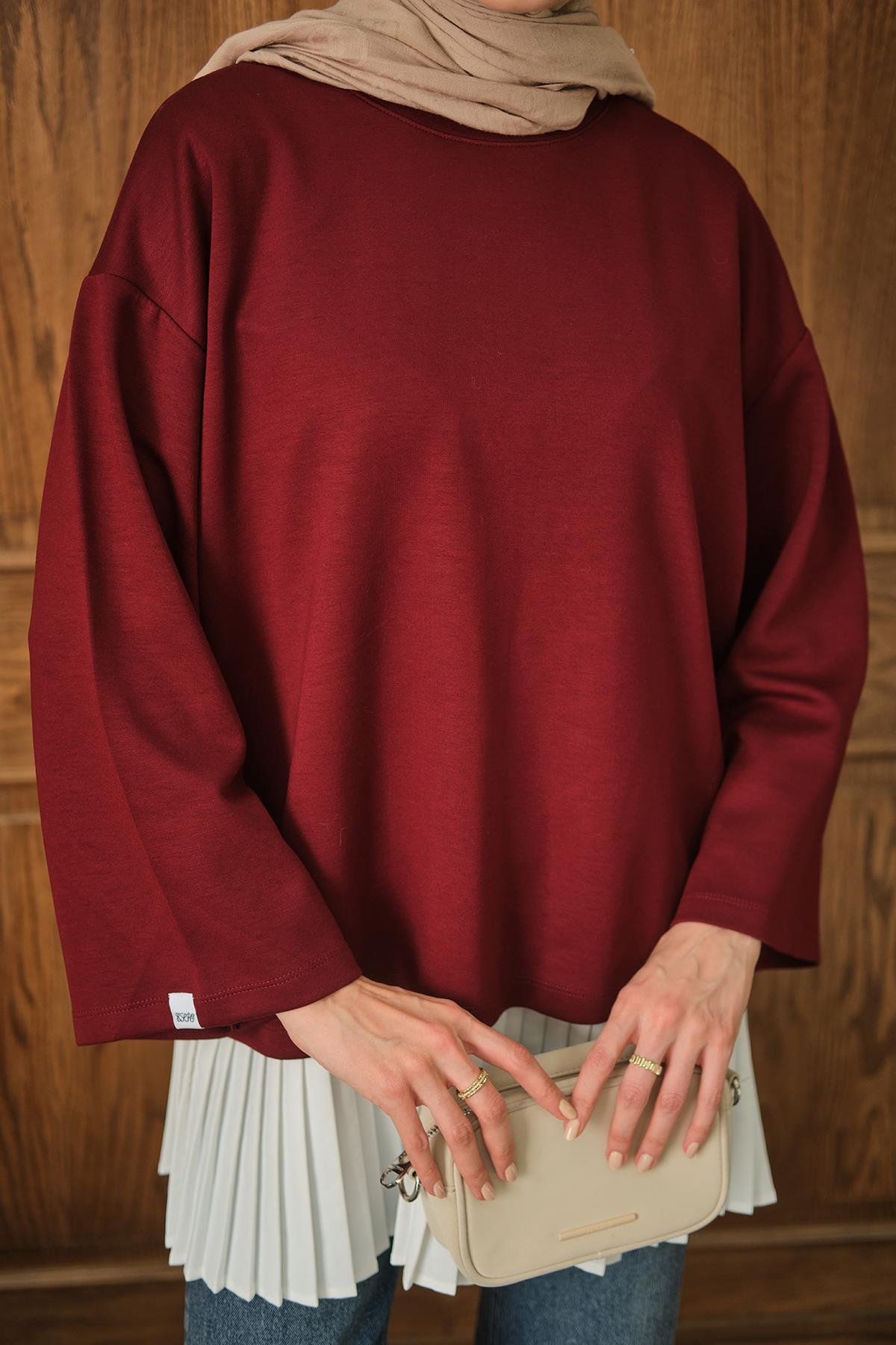 Salaş Düz Body Bordo