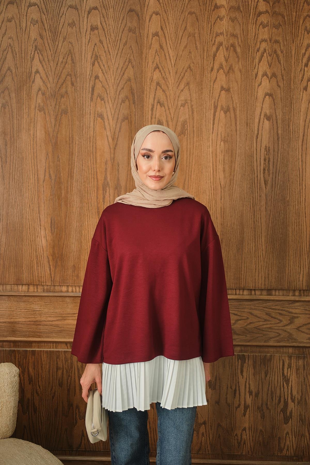 Salaş Düz Body Bordo