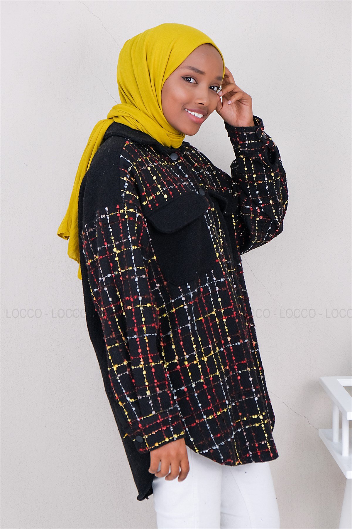 Uygun Fiyatlı SANEL GARNILI CEPLI GOMLEK SIYAH | Loccomoda.com 