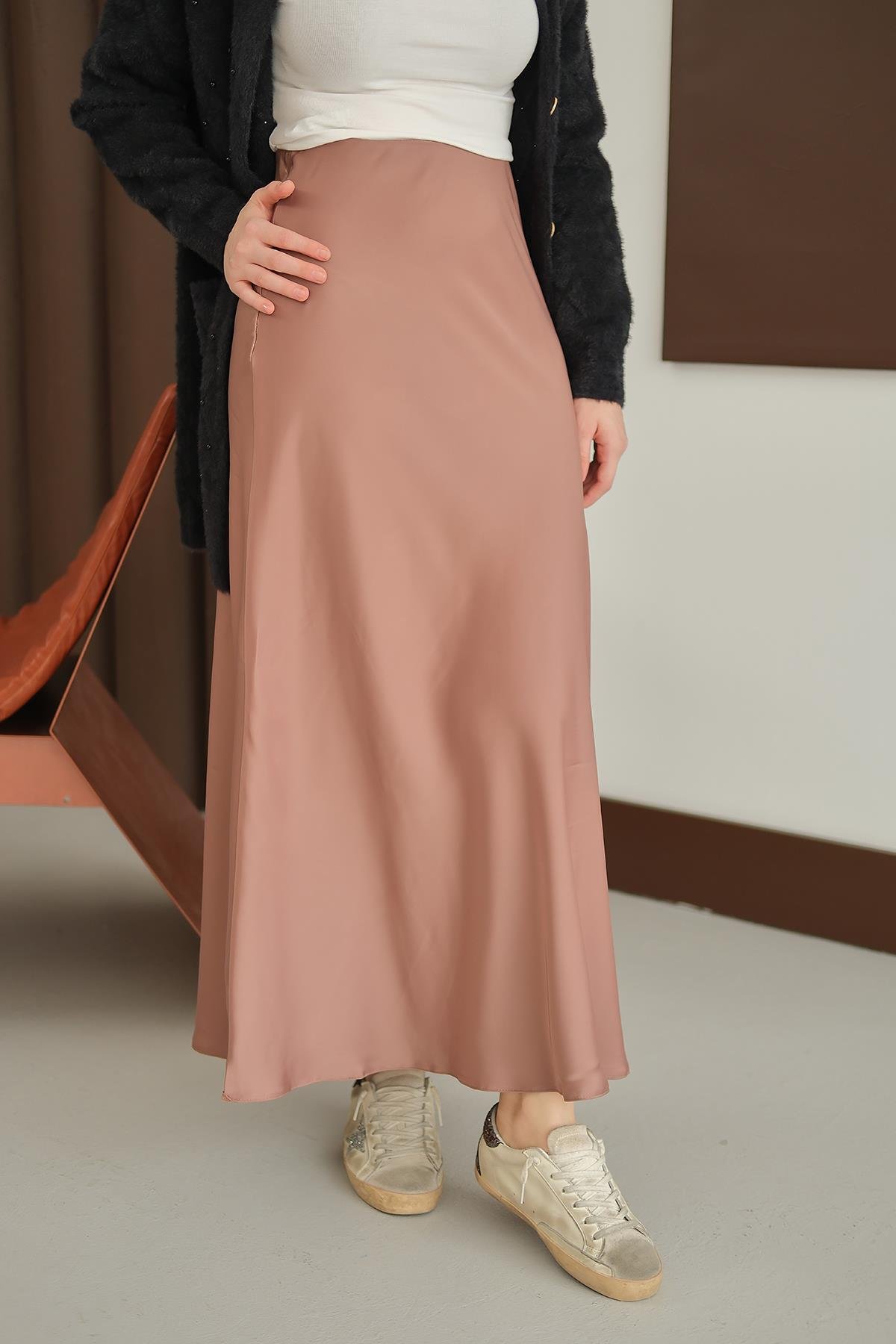 Saten Etek Açık Vizon