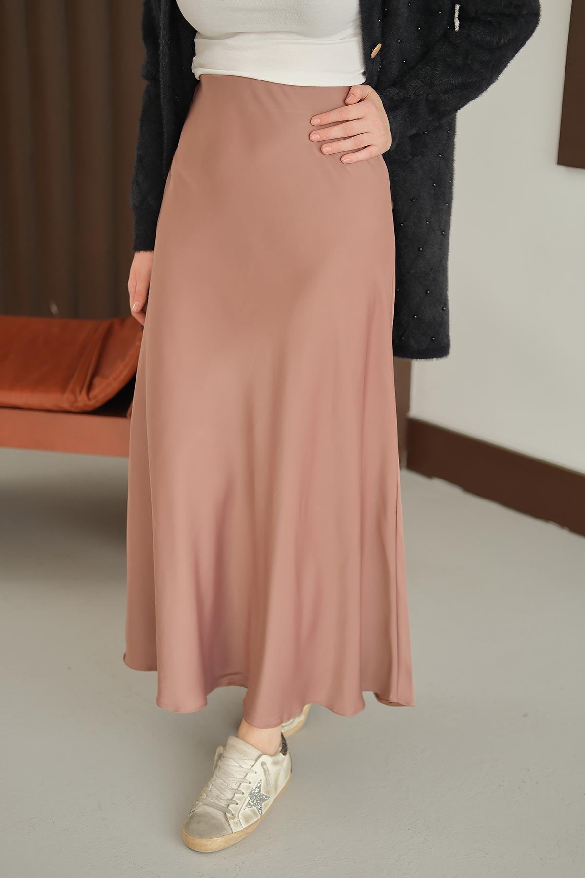 Saten Etek Açık Vizon