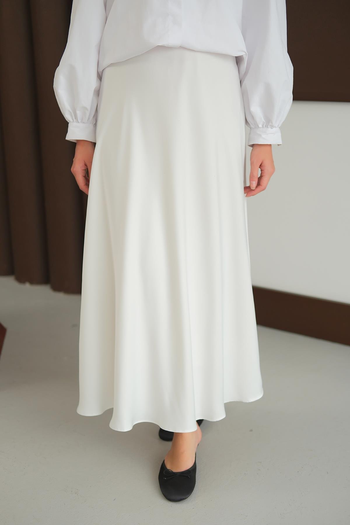 Saten Etek Beyaz