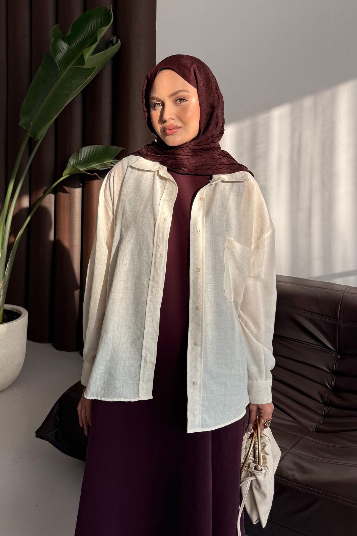 Sıfır Kol Elbise Bordo