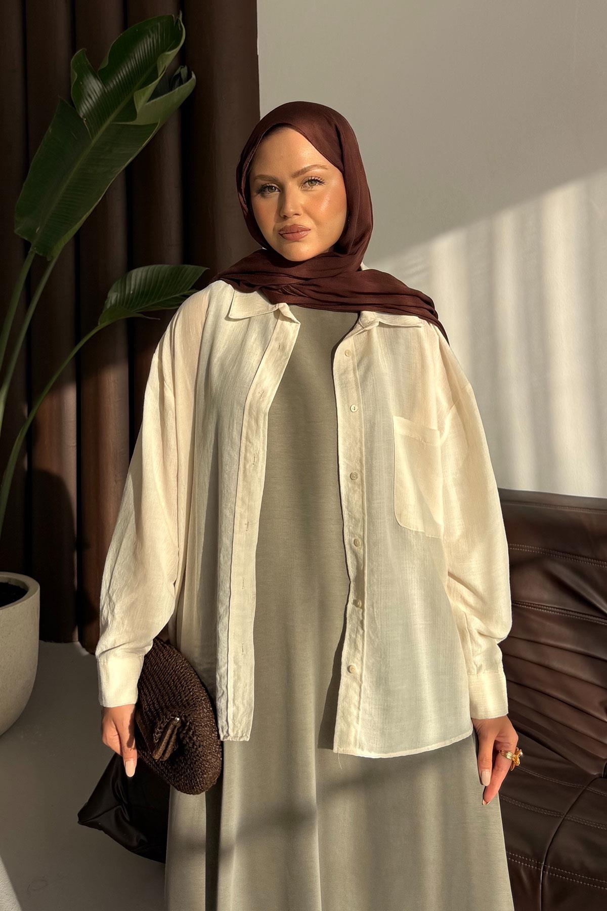 Sıfır Kol Elbise Küf Yeşil