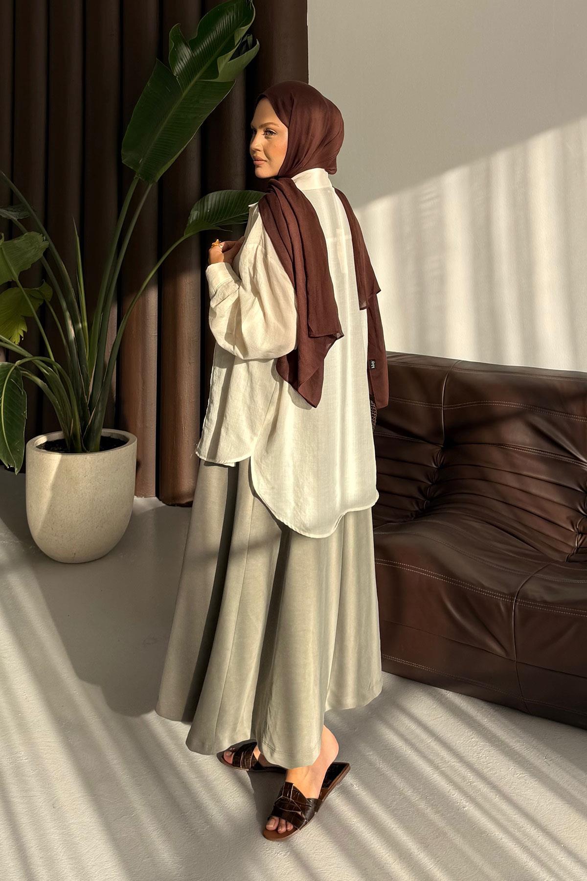 Sıfır Kol Elbise Küf Yeşil