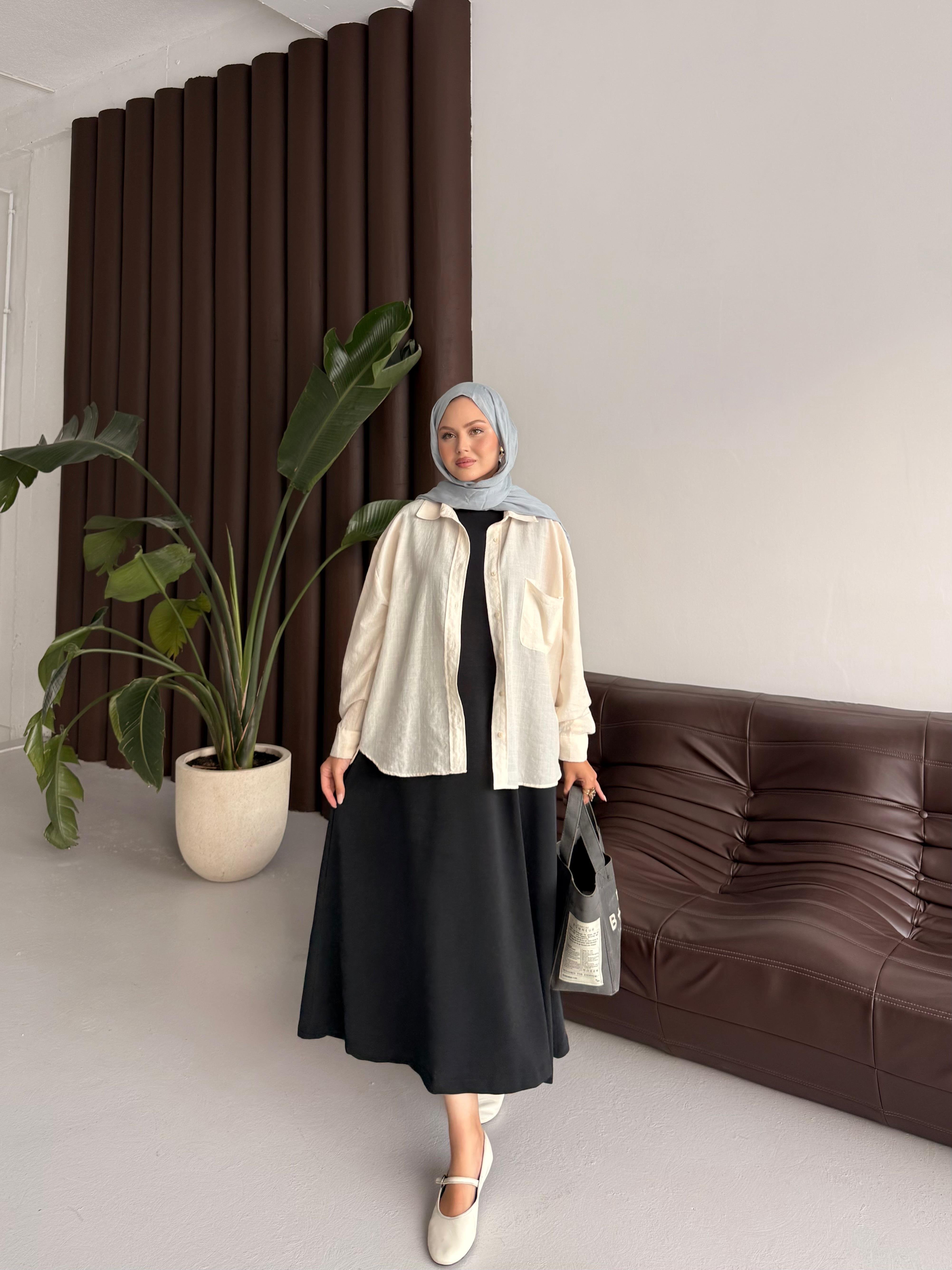 Sıfır Kol Elbise Lacivert