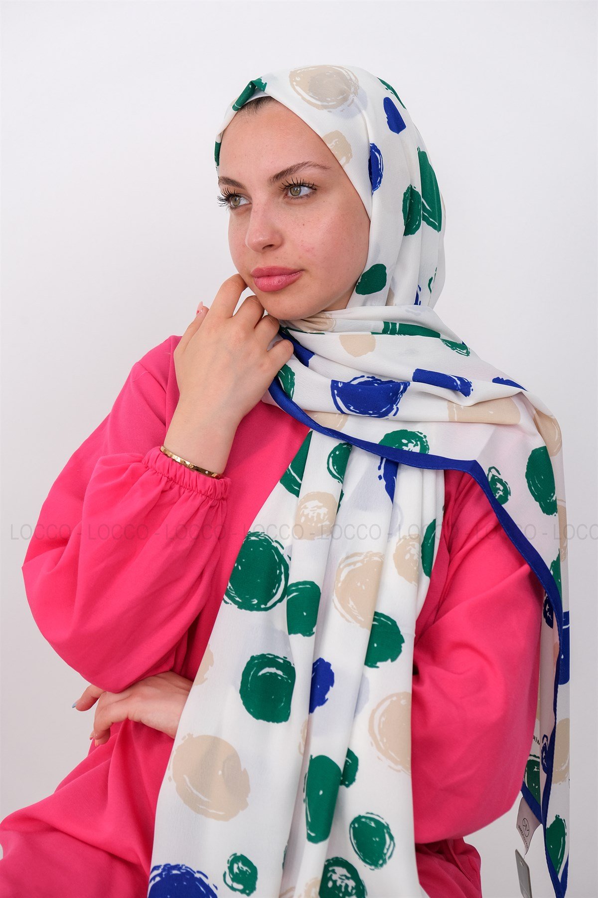 Uygun Fiyatlı SUZANI DESEN IPEK SAL SAX MAVI | Loccomoda.com 