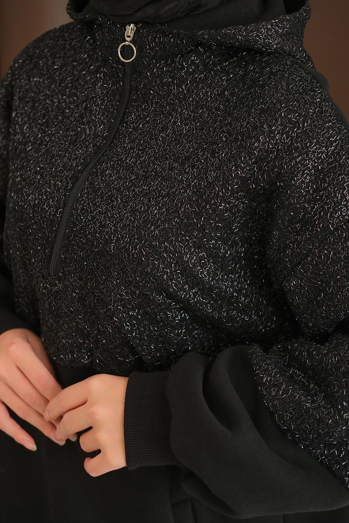 Sweatı Pullu Takım Siyah