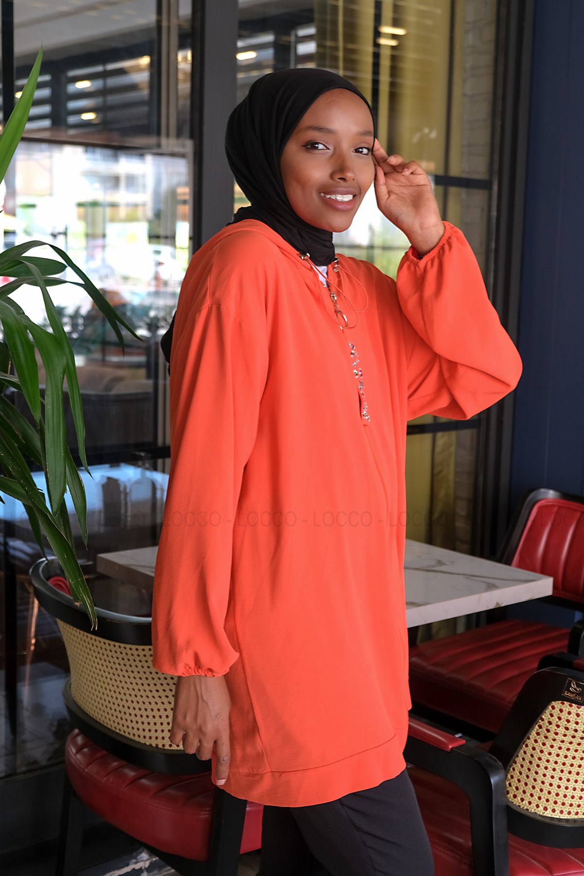 Uygun Fiyatlı TAS DETAY FERMUARLI HIRKA ORANJ | Loccomoda.com 