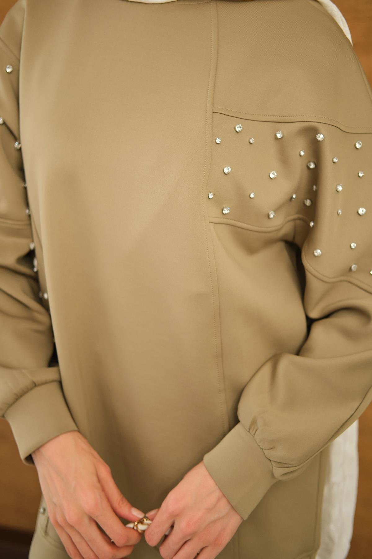 Taş Detay Takım Yeşil