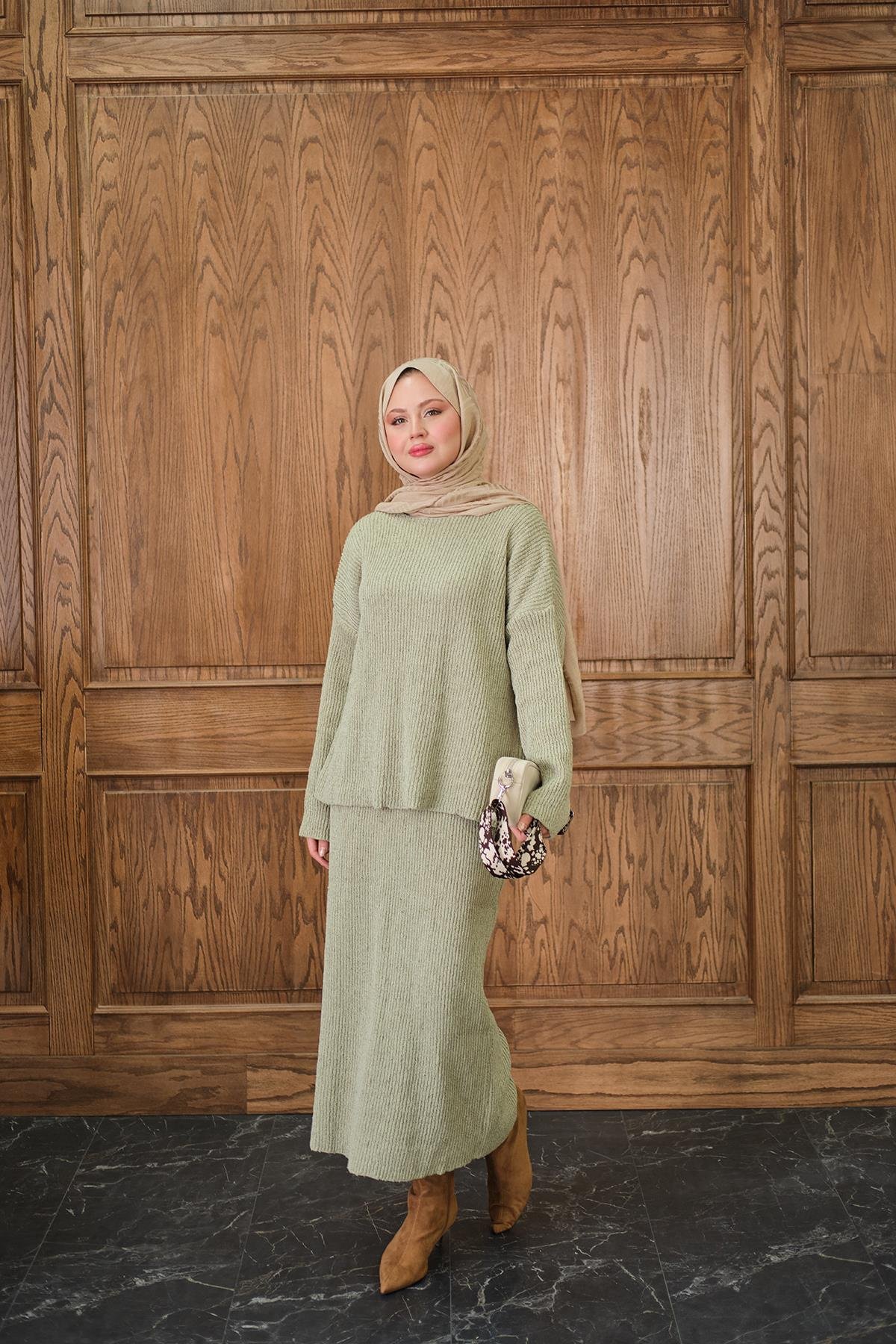 Triko Etekli Takım Yeşil