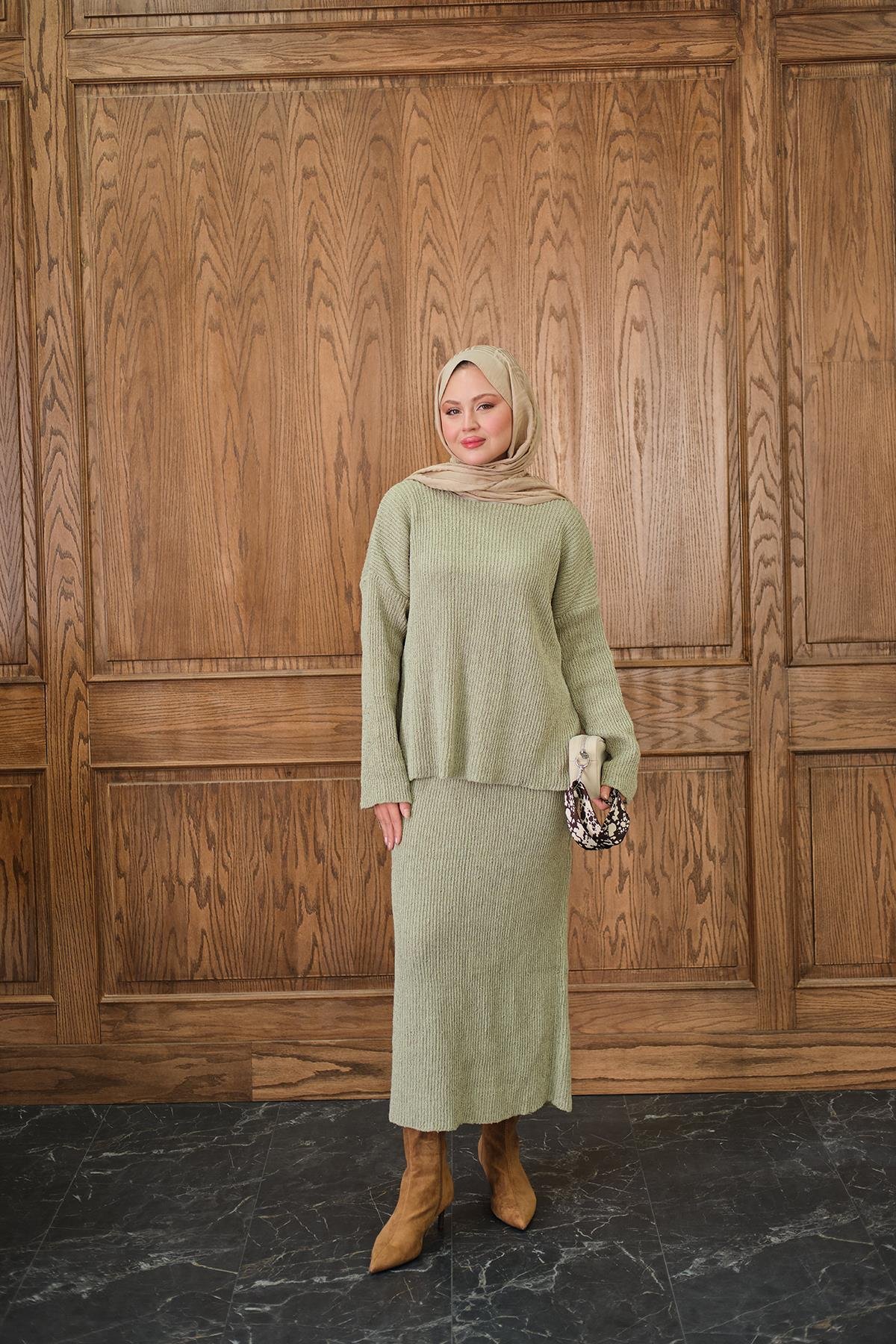 Triko Etekli Takım Yeşil