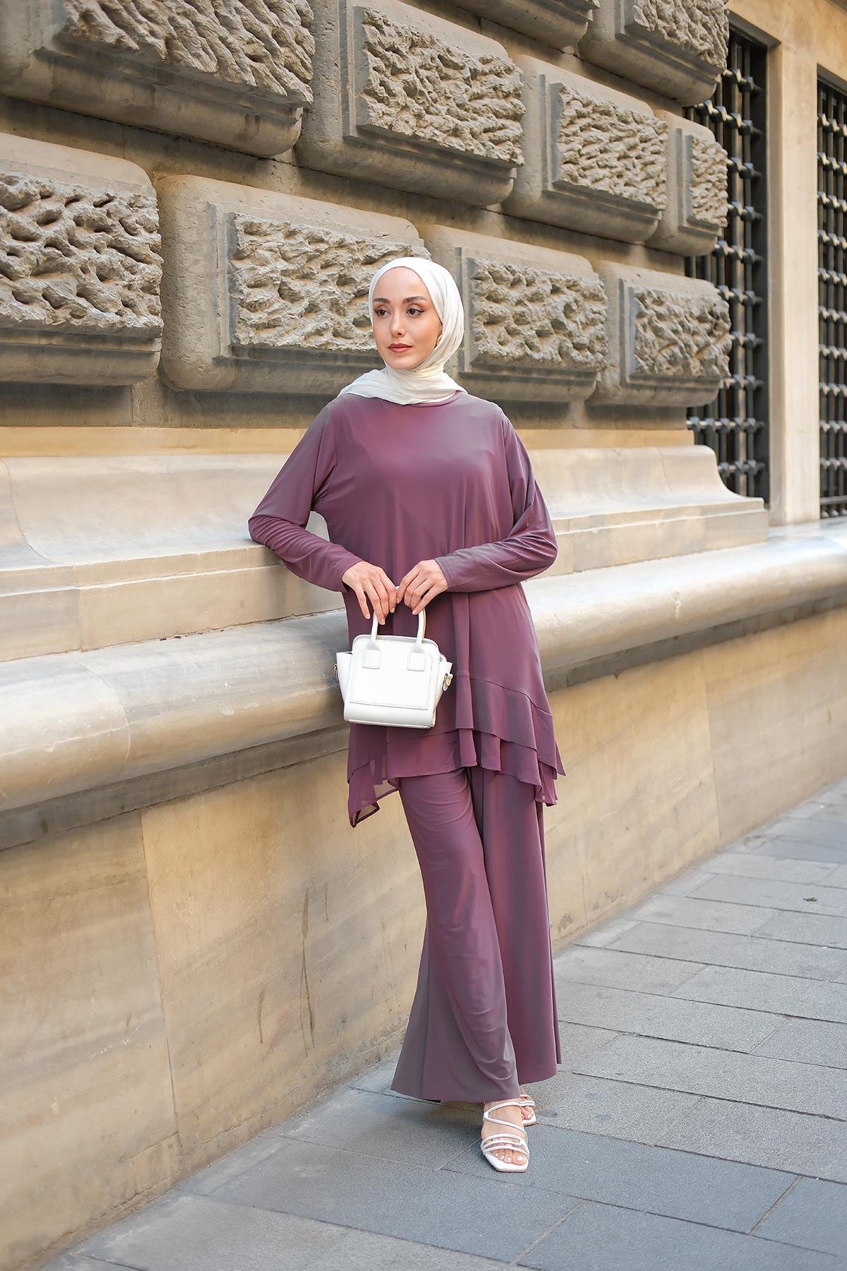 Tül Detay İkili Takım Vişne Çürüğü