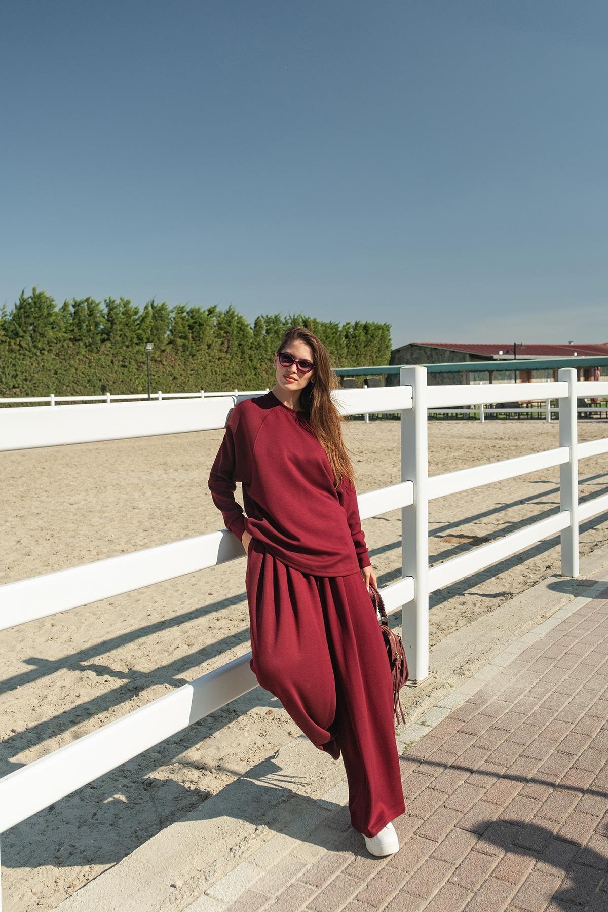 Yarasa Kol İkili Takım Bordo