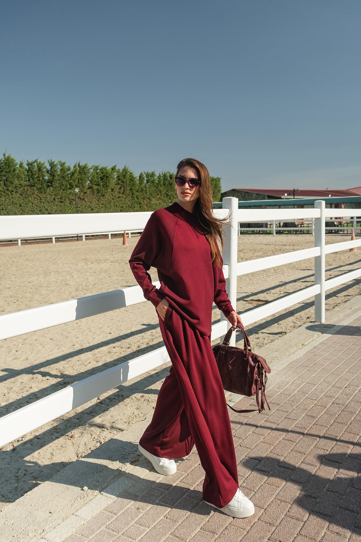 Yarasa Kol İkili Takım Bordo