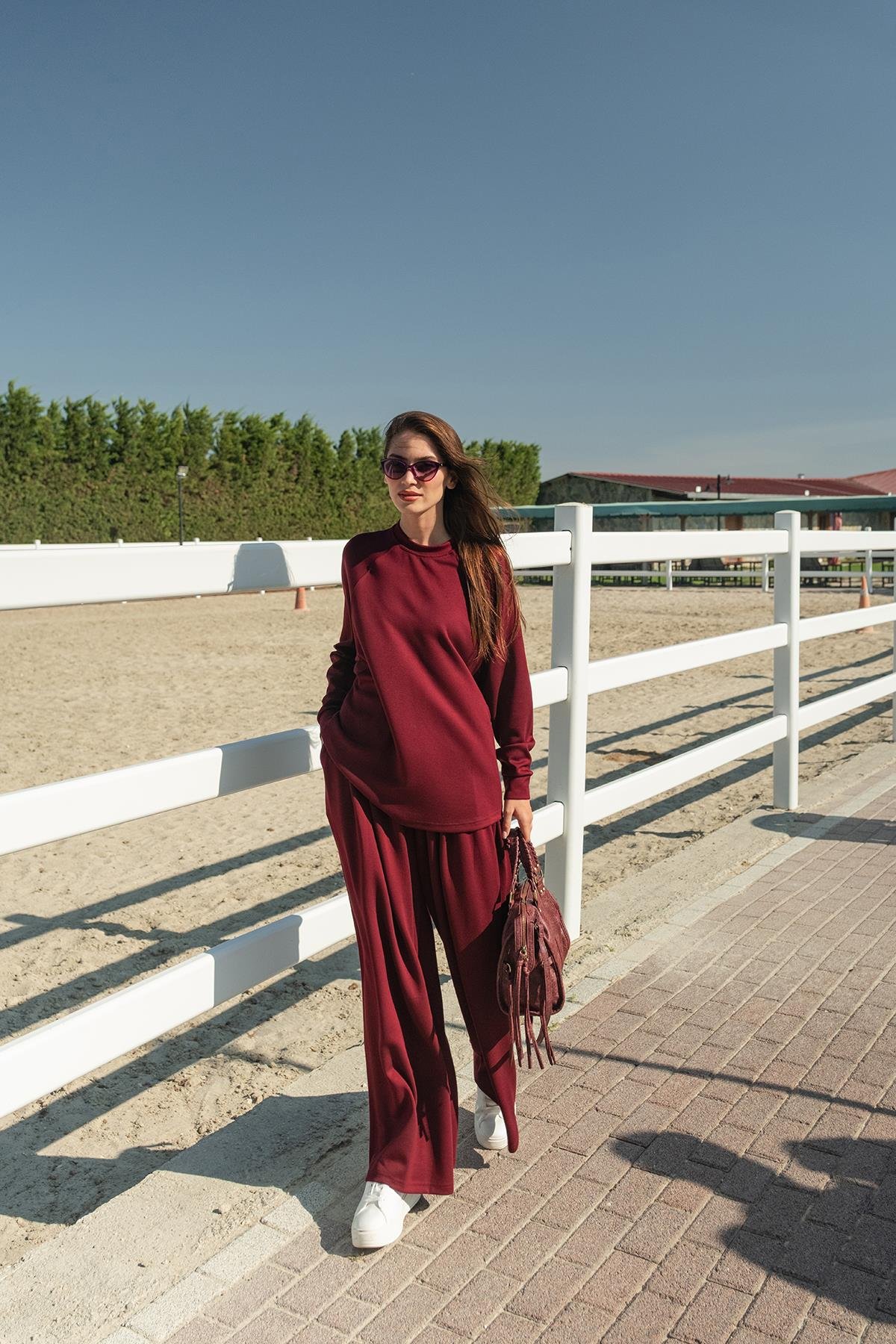 Yarasa Kol İkili Takım Bordo