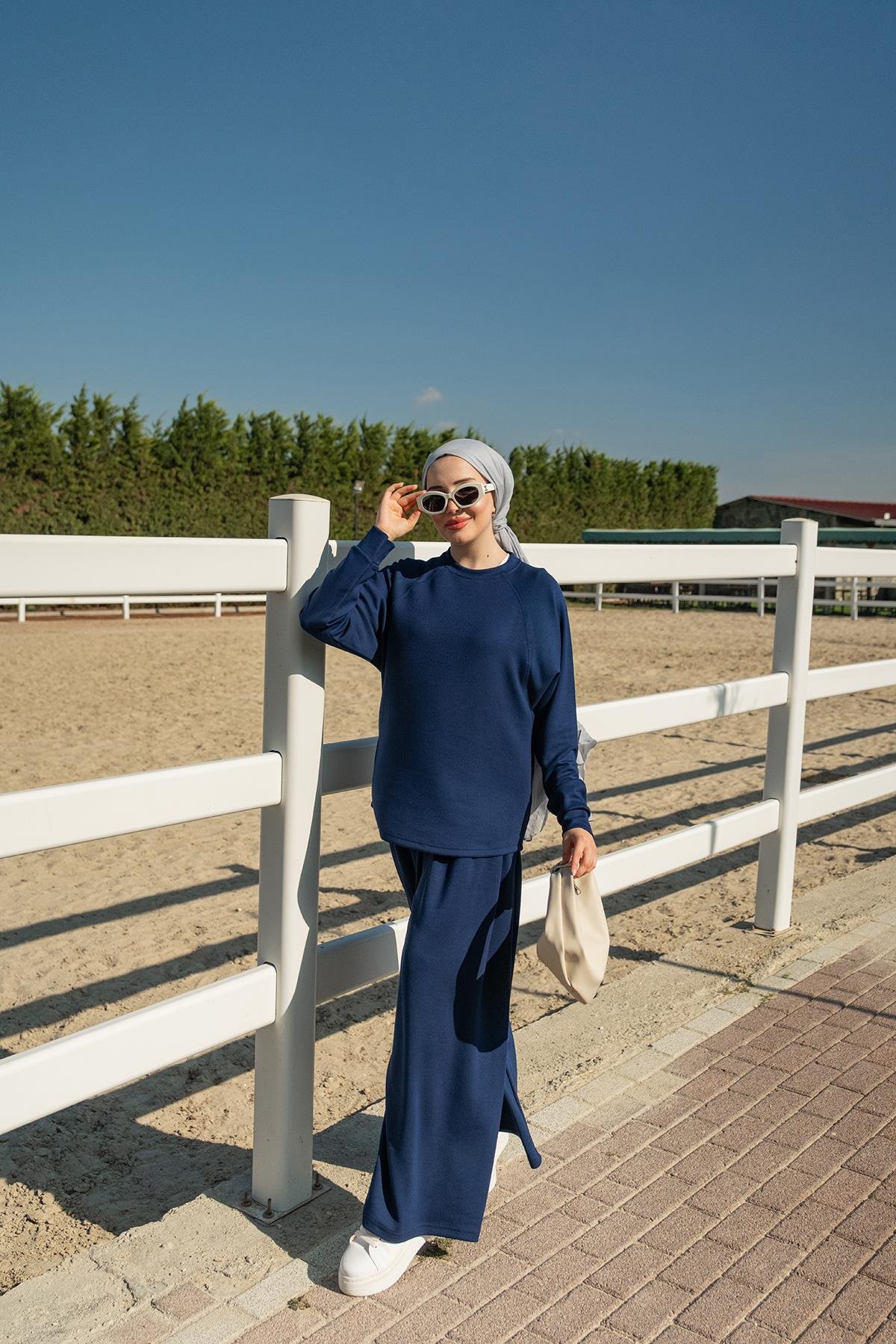 Yarasa Kol İkili Takım Lacivert