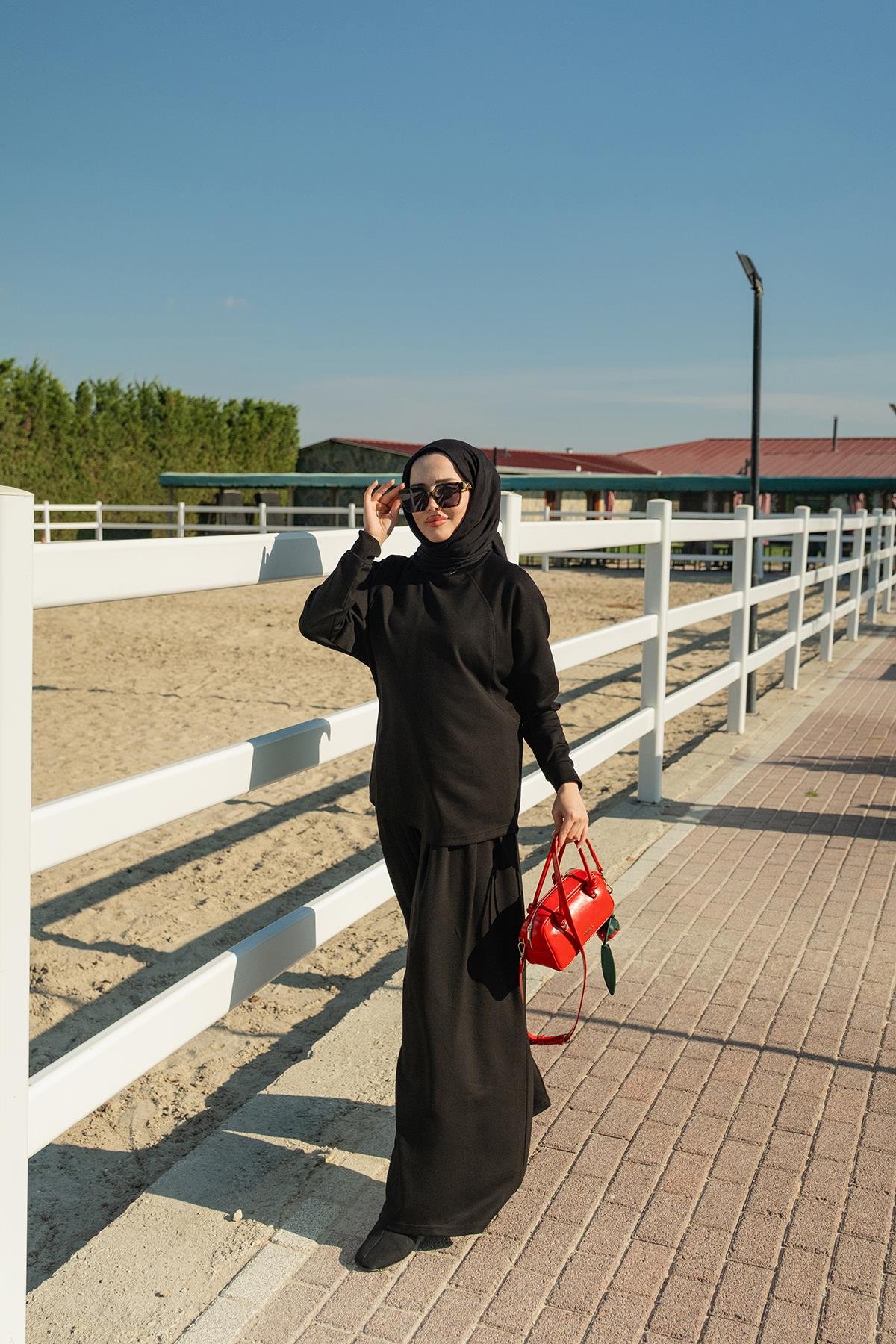 Yarasa Kol İkili Takım Siyah