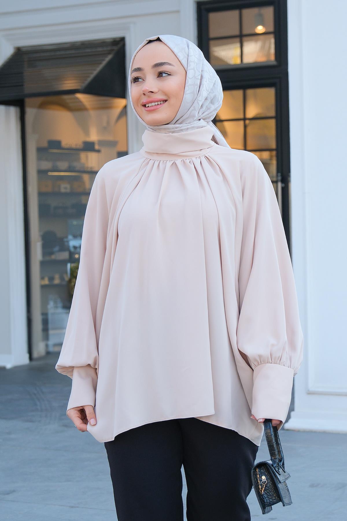 Yarasa Kol Tunik  Bej