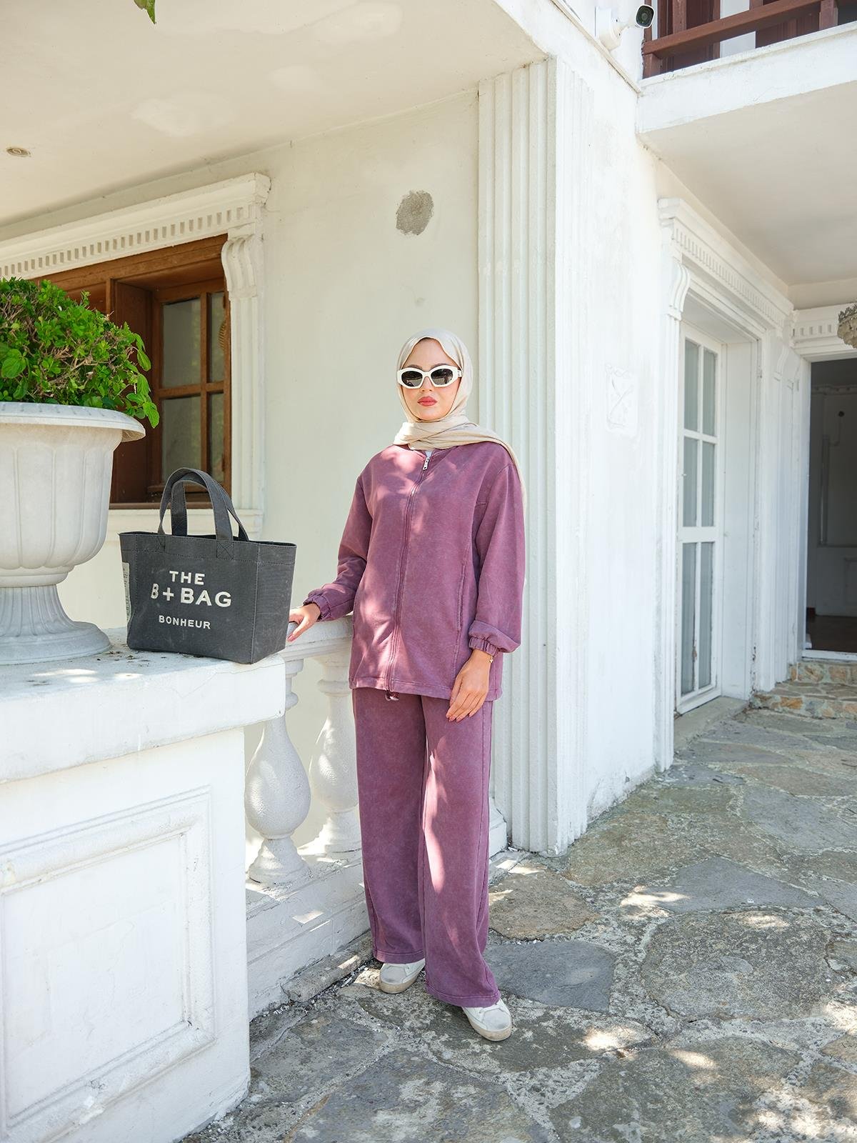 Yıkama Detay İkili Takım Gül Kurusu