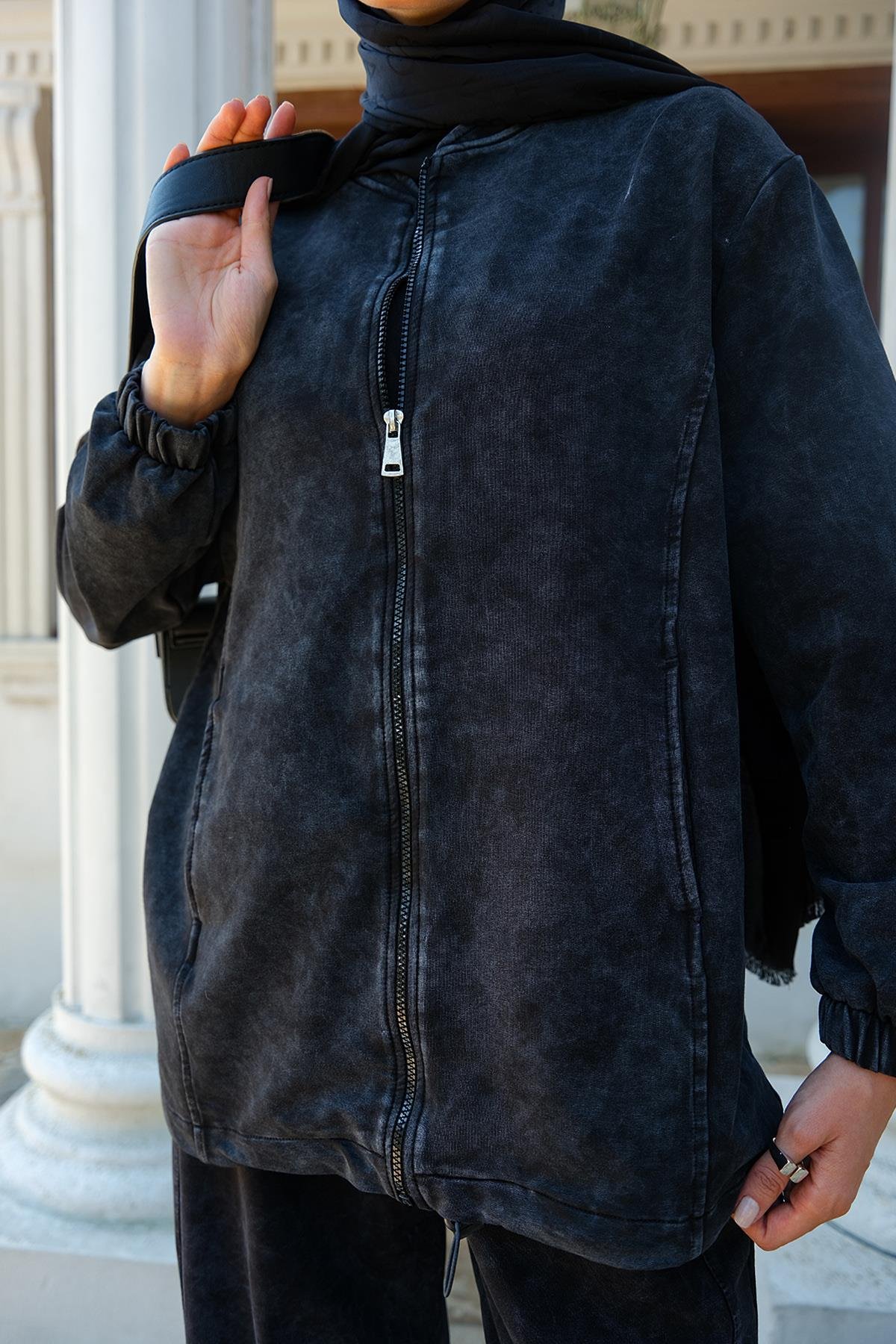 Yıkama Detay İkili Takım Siyah