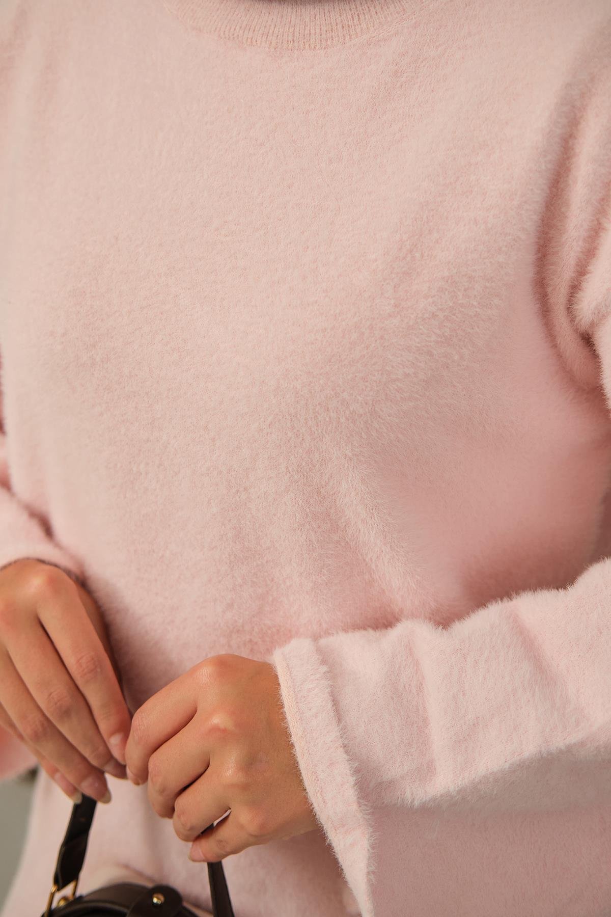 Yumoş Triko Tunik Pembe