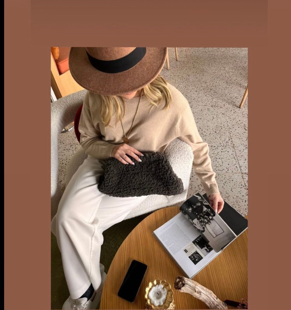DARK BROWN TEDDY BAG
