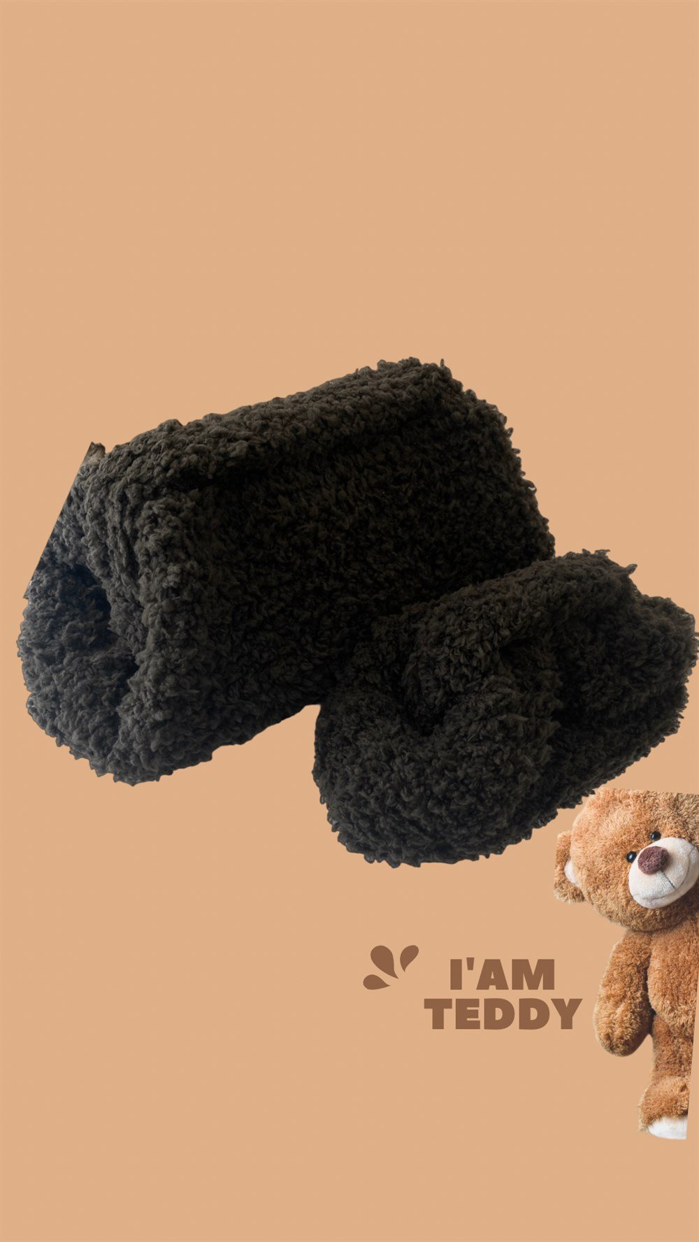 DARK BROWN TEDDY BAG