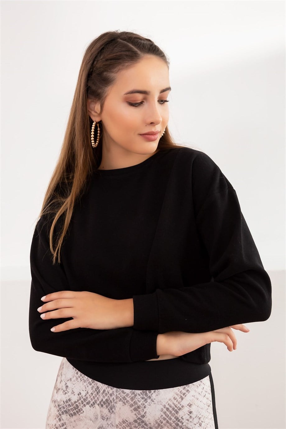 Bisiklet Yakalı Basic Sweat