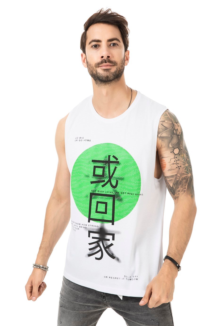 Neon Baskılı Atlet