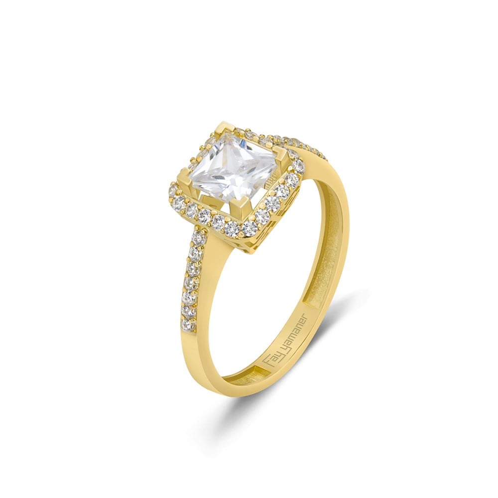 Sarı Altın Baget Yüzük